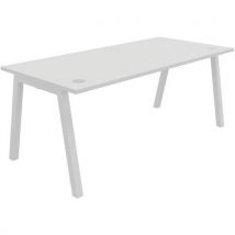 Buronomic - Scrivania Singola 180x80cm Bianco/bianco Partage