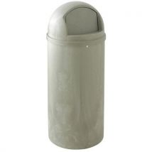 Rubbermaid - Pattumiera Marshall A Cupola - 95 L - Beige - Rubbermaid