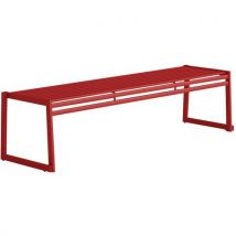 Urbantime - Panca Senza Schienale Acciaio Galvanizzato Rosso-l: 180 Cm