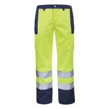 Cepovett Safety - Pantalone Fluo Base Xp Giallo Fluo/blu Marina 2