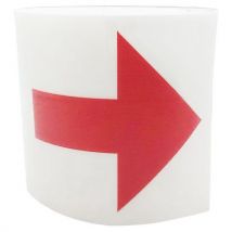 Wattelez - Segnaletica Per Porta Vetrata - Freccia Completa Rossa