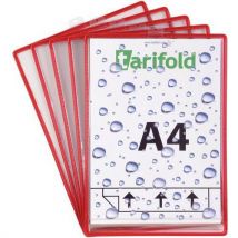 Lotto di 5 Busta Di Protezione Anti-umidità A4 Con Gancio Drypockets - Tarifold