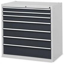 Fami - Cassettiera - 1023x600x1002 Mm - Antracite - 7 Cassetti