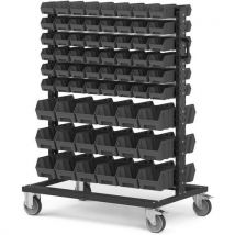 Fami - Carrello Picking Box Air - 1067x668x1357 - Nero - 132 Contenitori