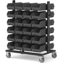 Fami - Carrello Picking Box Air - 1067x668x1357 - Nero - 48 Contenitori