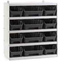 Fami - Rack 12 Contenitori Rk Box Air - 496x304x546 Mm - Nero