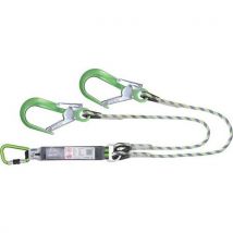 Kratos safety - Fune Doppia Assorbitore Energia Corda 15m Per Bordi Vivi