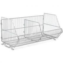 Sameto Technifil - Cestino Impilabile In Filo D'acciaio 480x 400 Mm