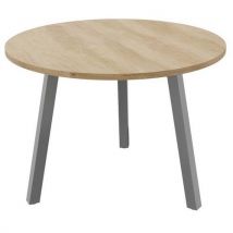 Buronomic - Tavolo Riunione Rot D.100cm Partage Rovere Nebraska/allum