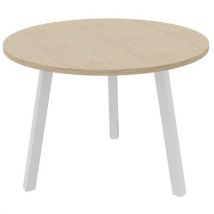 Buronomic - Tavolo Da Riunione Rotondo D.100cm Partage Rovere/bianco