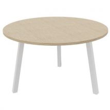 Buronomic - Tavolo Da Riunione Rotondo D.120cm Partage Rovere/bianco
