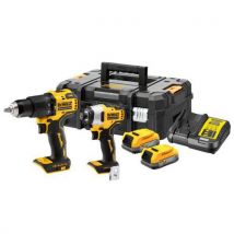 Dewalt - Kit 2 Utensili XR 18V POWERSTACK - Batteria 1.7Ah Ioni Litio - 190 Nm Coppia - Ideale per Professionisti