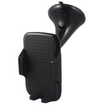 Manutan Expert - Supporto Parabrezza Ventosa Smartphone - ABS Nero - 10 Anni Garanzia