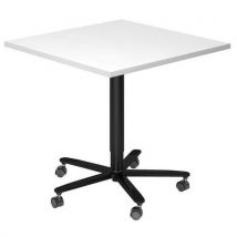 Hammerbacher - Tavolo Riunione Quadrato 80x80cm Regol In Alt Bianco/nero