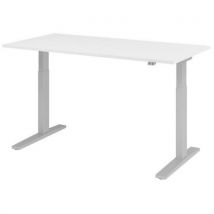 Scrivania Elettrica Serie Xmka 160 Cm Bianco/alluminio - Manutan