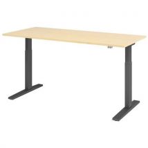 Hammerbacher - Scrivania Elettrica Serie Xmka 180 Cm Acero/antracite