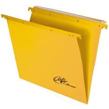 Bertesi - Cartella Sospesa Joker Giallo per Cassetto - Fondo V 33cm Interasse 270g/m² - Archiviazione Efficiente