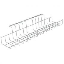 Manutan Expert - Canalina Passacavi Aperta - Acciaio Inox Grigio 13x10x49 cm - 10 Anni Garanzia