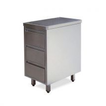 Mobile Cassettiera Inox AISI 304 - 50x60x85 cm - Conforme CAM D.Lgs 56/2017