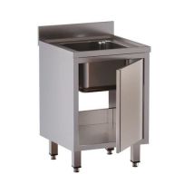Lavatoio Inox 1 Vasca - 140x60x85 cm - Acciaio AISI304 - Conforme CAM D.Lgs 56/2017