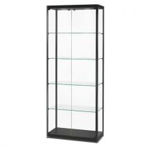 Sarazino - Vetrina Espositiva Alta - 80 X 40 X 200 Cm Nero