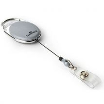 Durable - Avvolgitore Con Pulsante A Pressione Per Porta-badge-grigio