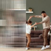 Luminis Films - Pellicola Decorativa Effetto Vetro Striato-larghezza 75