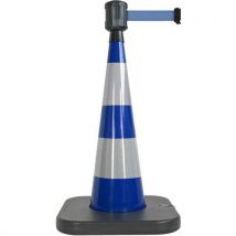 Viso - Cono 90 Cm Blu Base Da Zavorrare Con Nastro 2mx5cm Blu