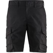 Blaklader - Pantaloncini da Lavoro Stretch 2D Neri/Grigio Scuro - Taglia 52 - Resistenti e Comodi
