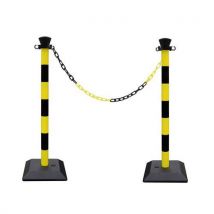 Set van 2 palen van ABS uit één stuk met ketting - Viso - Viso