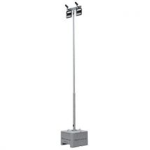 Lichtmast Met Terreinverlichting - Zwart - 4 M - 3000 K, - Schake