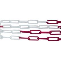 Ketting Niet Gelast Staal - Rood/wit, - Schake