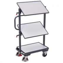 Bijzetwagen ESD met 3 schuine ESD-etage instelbaar - Variofit