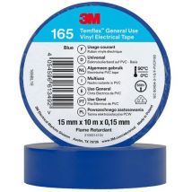 3M - Temflex 165 Isolatietape - 10m x 15mm Blauw - Duurzaam & Betrouwbaar