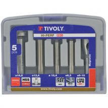 Tivoly - Koffer met verzink- en afbraamfrezen 90° - Tivoly
