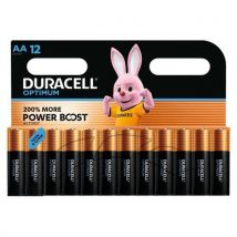 Batterij Optimum Aa ×12, Duracell., - Duracell