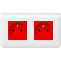 Stopcontact Ip40 16a Ee 220v Legrand Mozaic - 2 Stopcontact,