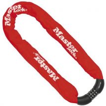 Kettingslot Voor Fiets Met Combinatie - Rood, - Master Lock