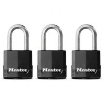 Master Lock - Hangslot 49 mm gelamineerd staal Excell M115EURTRILF - 4 sleutels - Beugel 8 mm - Levenslange garantie
