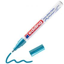 Verfmarker Edding 751 - Ovale Punt Gemiddeld - Lichtblauw, - Edding
