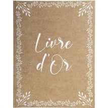 Gastenboek 100 Pagina's 27x22cm Kraft, - Exacompta