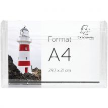 Wandfolderhouder A4 Horizontaal 1 Vak Transparant, - Exacompta