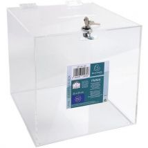 Stembus Transparant Met Afsluitbaar Deksel 25 Cm, - Exacompta