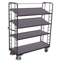 Etagewagen Hoog Met 4 Etages - Antraciet - Sw-640.202, - Variofit