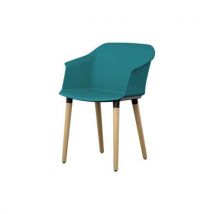 Multifunctioneel Stoel Scott Met Houten Poten - Turquoise, - EOL