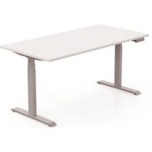 Bureau Elektrisch B 140 X D 80 Cm Dikte 25 Mm Wit/alu, - EOL
