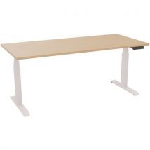 Zit/sta Bureau Elektrisch Blad 25mm 180x80cm Licht Eiken/wit, - EOL