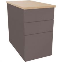 Ladeblok 3 Laden B 43,2 X D 80 X H 73,5 Cm Grijs/licht Eik, - EOL