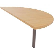EOL - Aanbouwblad halfrond IdoL - 165 x 60 cm Beuken/Antraciet - 66% Gerecycled - Eco-verantwoordelijk