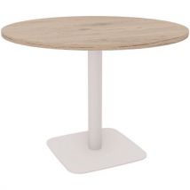 Vergadertafel Rond Dienblad L100cm Dikte 25mm Brunswick/wit, - EOL